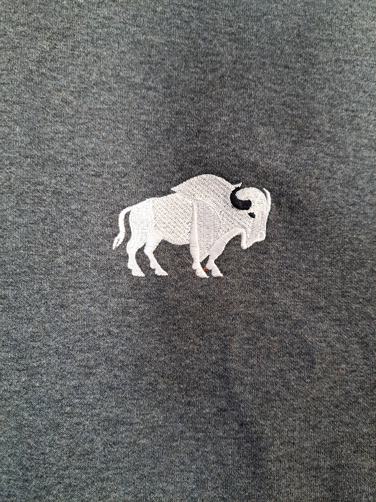 Buffalo Silhouette Embroidered Quarter-Zip Pullover