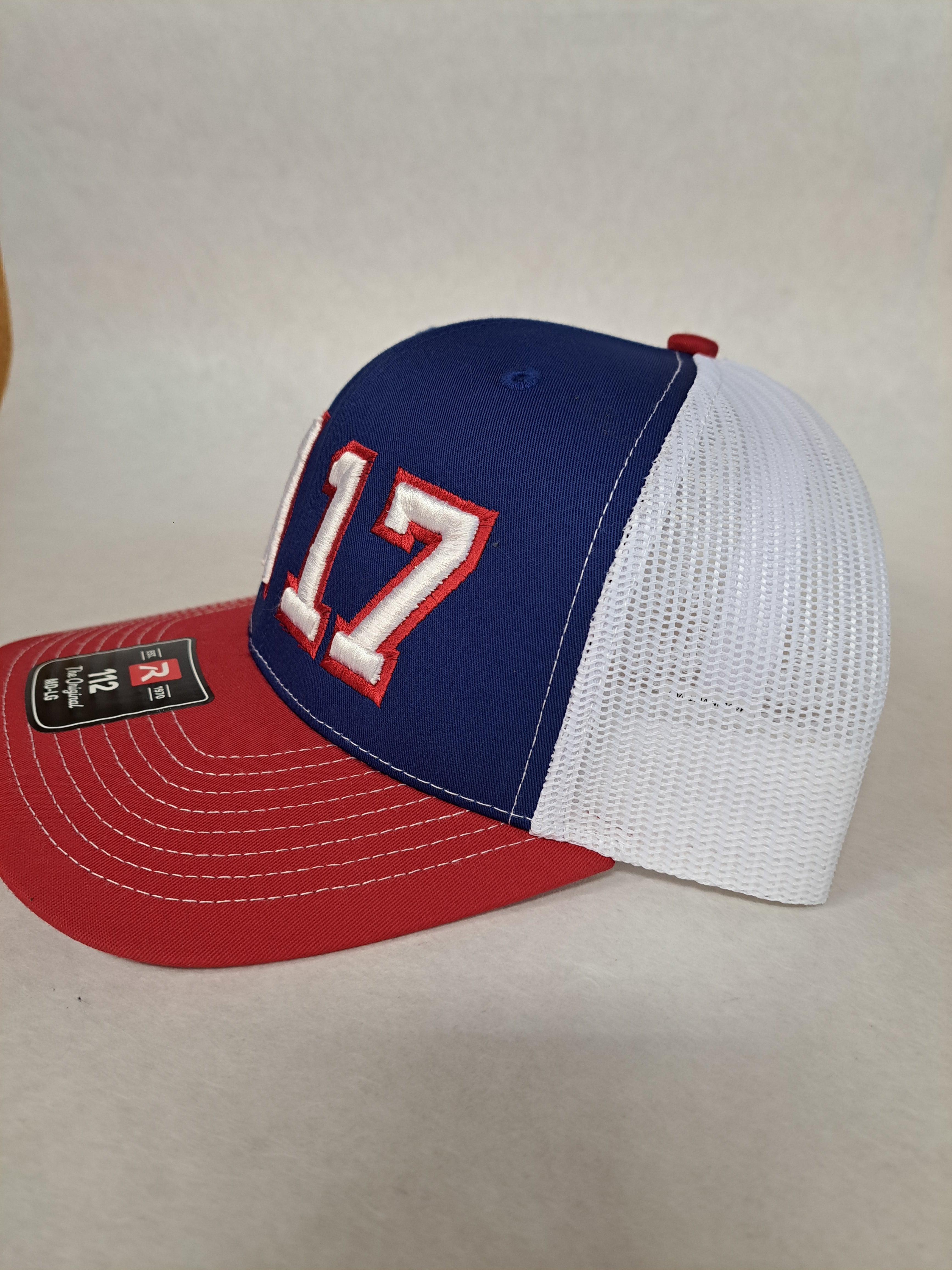 Josh Allen JA 17 Embroidered Trucker Hat - Bills Fan Cap Richardson 112