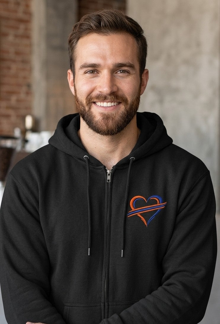 Buffalo Custom Embroidered Heart Full-Zip Hoodie