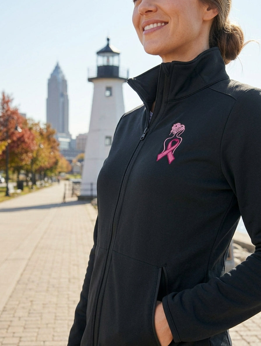 Port Authority Women's Accord Stretch Fleece Full-Zip – Breast Cancer Awareness Edition