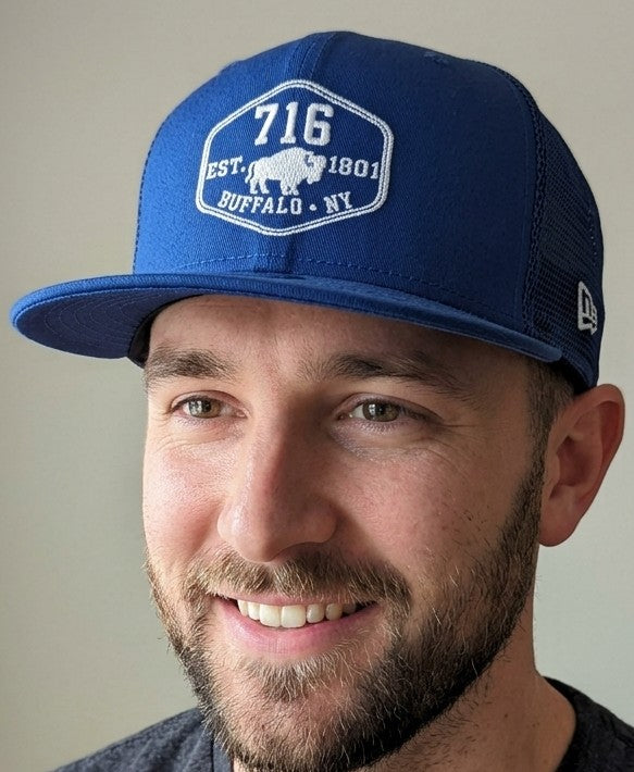 Buffalo Themed Hat - New Era 9FIFTY "716 Established" Snapback Trucker
