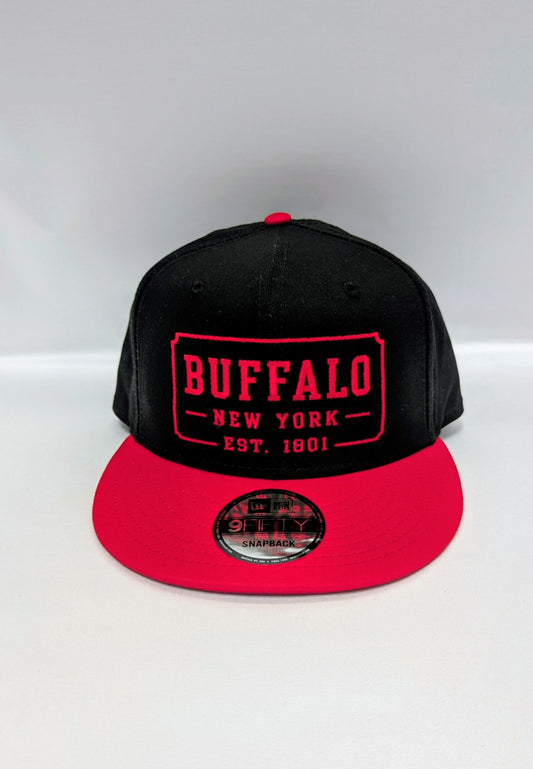 Buffalo Themed Hat - New Era 9FIFTY "Established 1801" Snapback (Black/Orange)