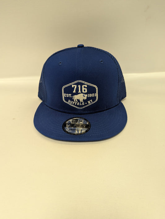 Buffalo Themed Hat - New Era 9FIFTY "716 Established" Snapback Trucker