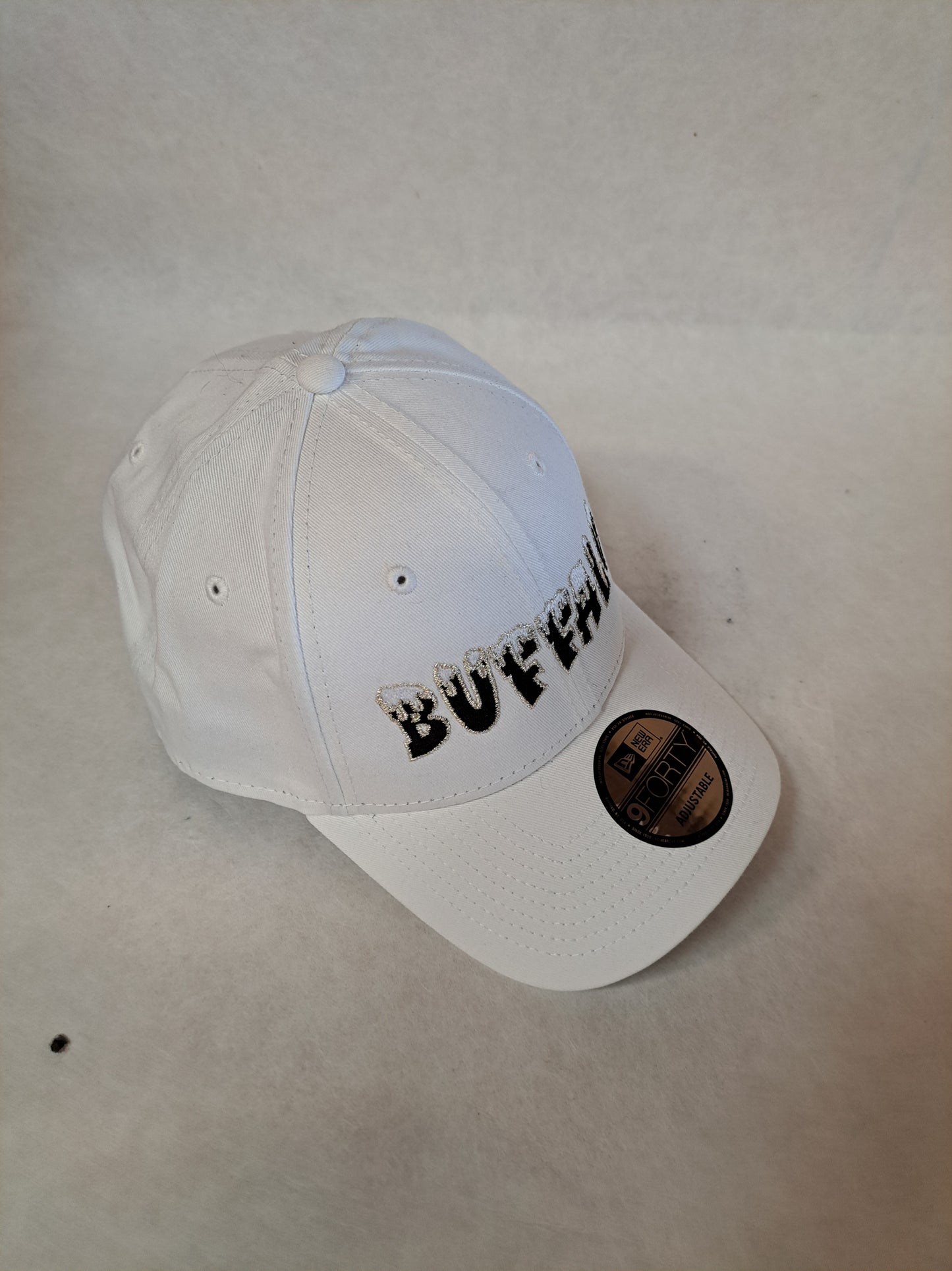 Buffalo Themed Hat - New Era 9FORTY "Snow-Capped Buffalo" Edition (All White)