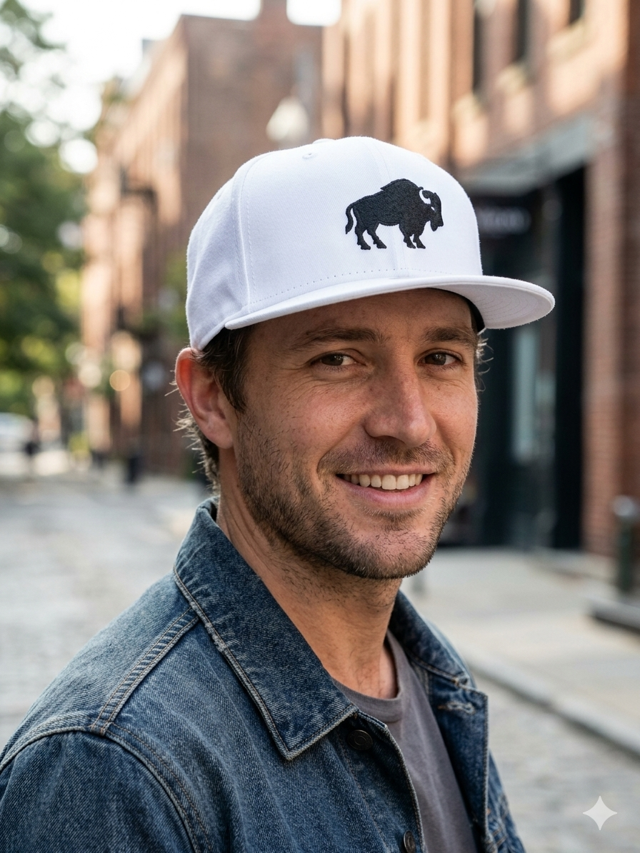 Black Buffalo on White 9fifty