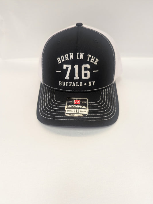 Buffalo Themed Hat - Richardson 112 "Born in the 716" Trucker Cap