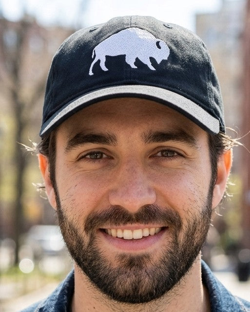 White Buffalo on Black Hat