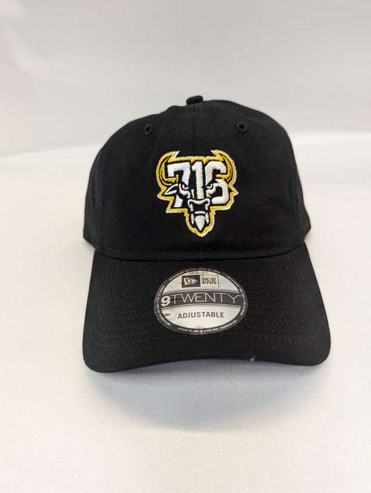 Buffalo Themed Hat - New Era 9TWENTY "716 Buffalo" Edition (All Black)