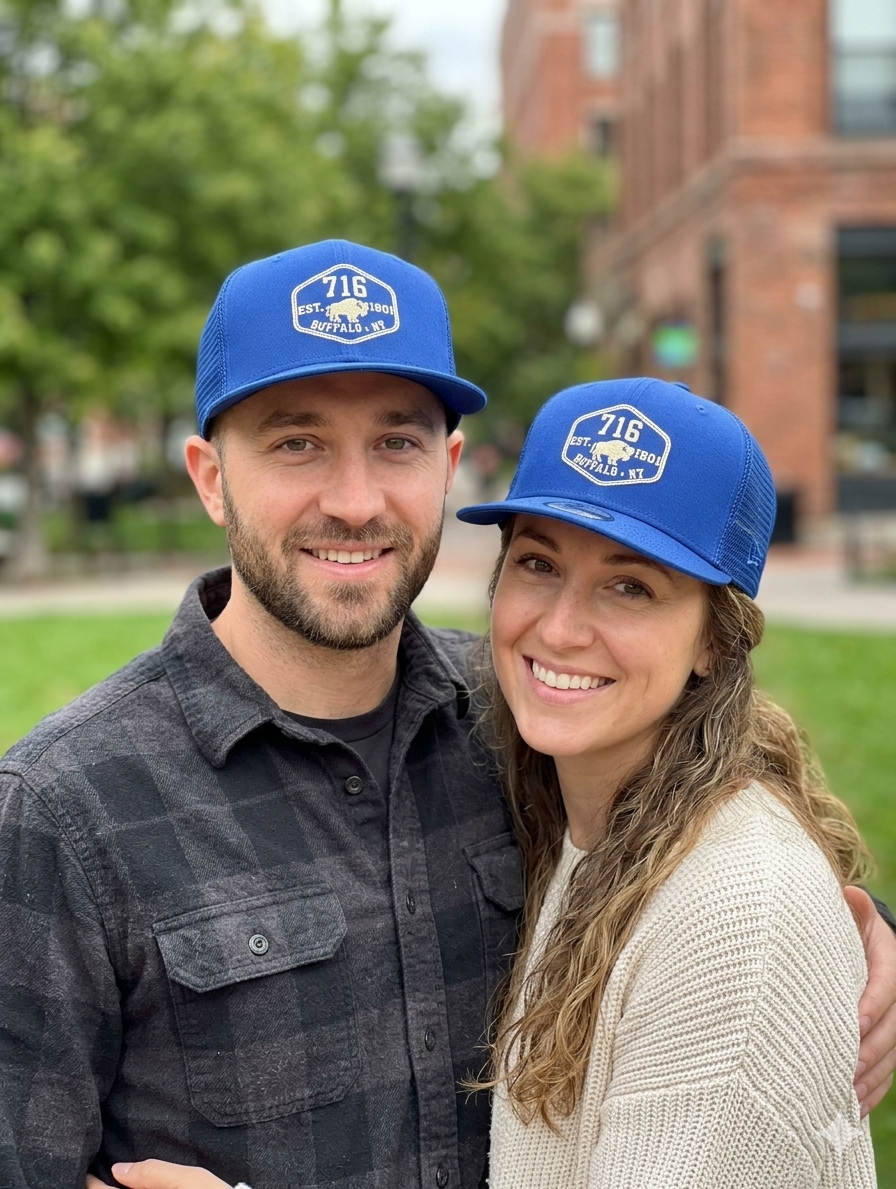 Buffalo Themed Hat - New Era 9FIFTY "716 Established" Snapback Trucker