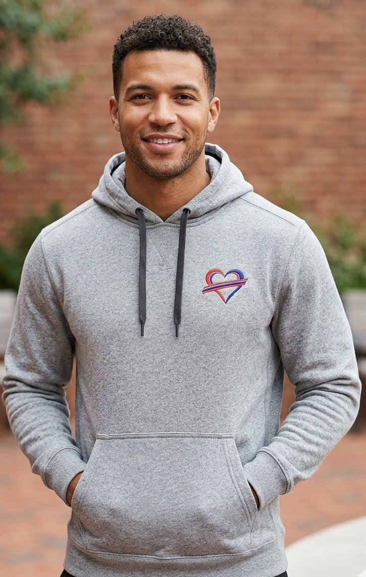 Buffalo Embroidered Heart Pullover Hoodie – Athletic Heather