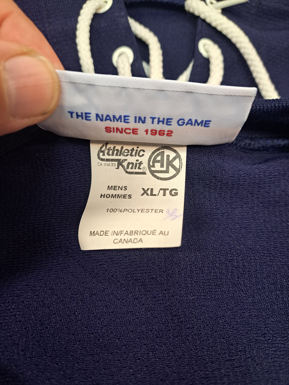 XL Athletic Knit (AK) Rochester Retro Lace-Up Hockey Jersey