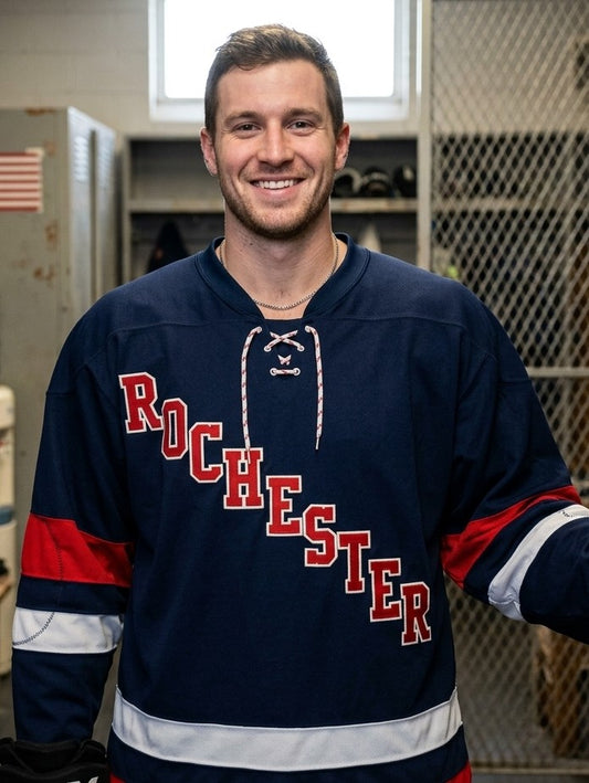XL Athletic Knit (AK) Rochester Retro Lace-Up Hockey Jersey