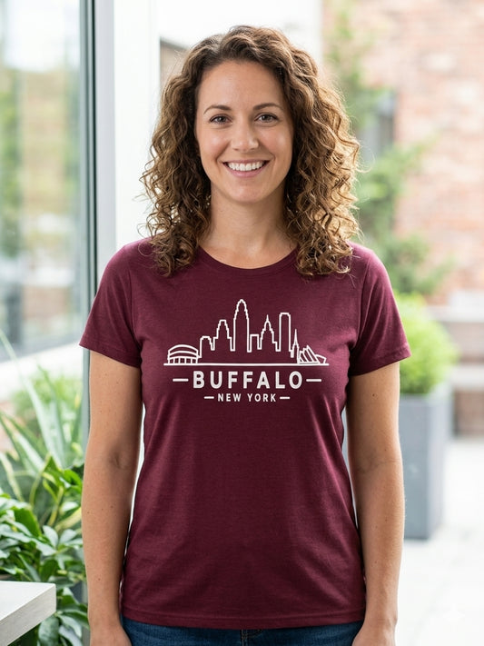 Buffalo Skyline Heat Press Women's  Performance Tee