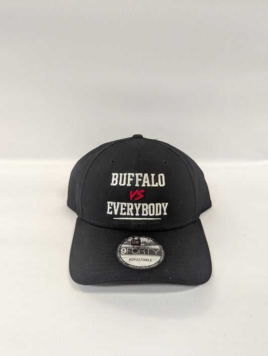 Buffalo Themed Hat - New Era 9FORTY "Buffalo Vs Everybody" Edition (All Black)