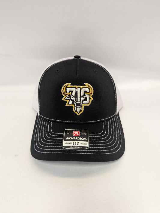 Buffalo Themed Hat - Richardson 112 "716 Buffalo Head" Trucker Cap