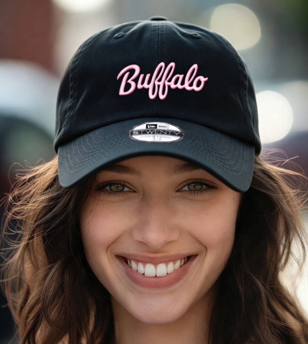 Pink Cursive Buffalo on a 9twenty