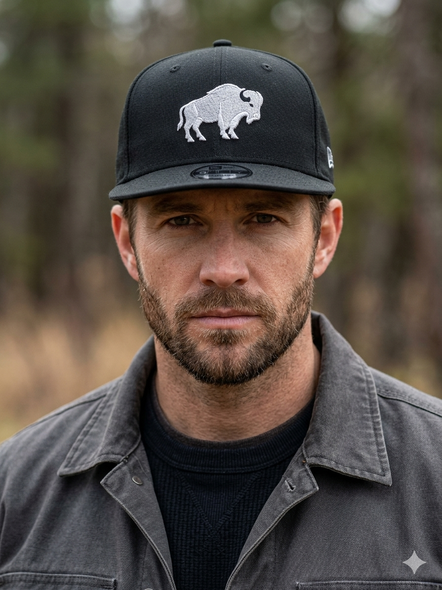 A White Buffalo on Black 9fifty