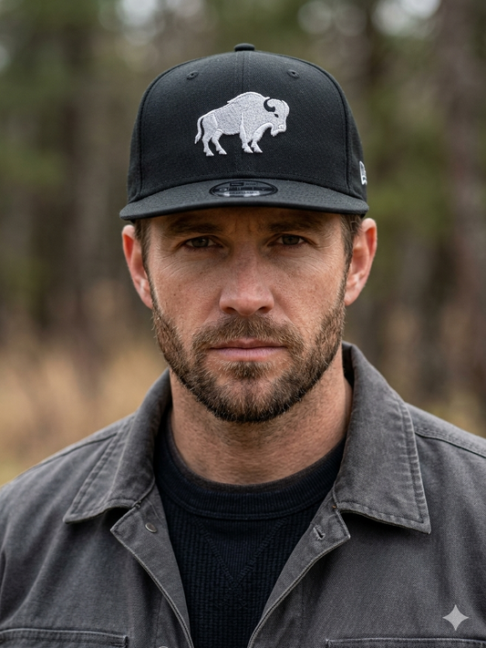 A White Buffalo on Black 9fifty